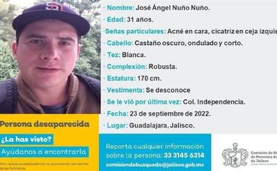 Ficha de desaparición José Ángel Nuño